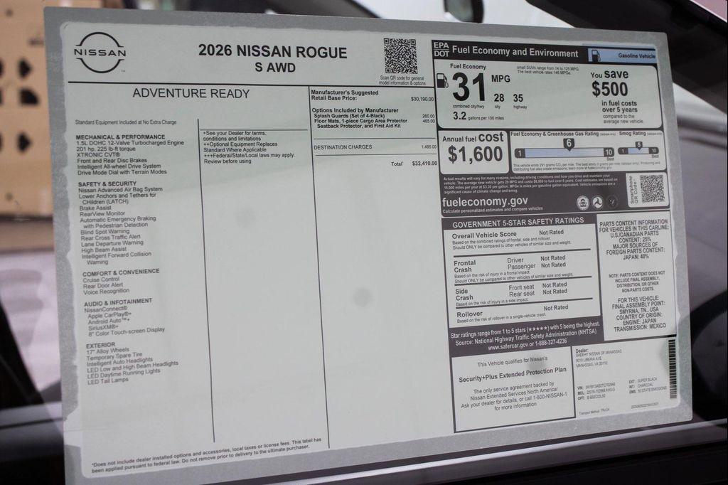new 2026 Nissan Rogue car, priced at $28,091