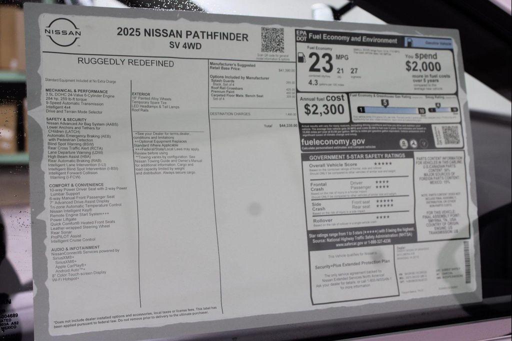 new 2025 Nissan Pathfinder car, priced at $40,171