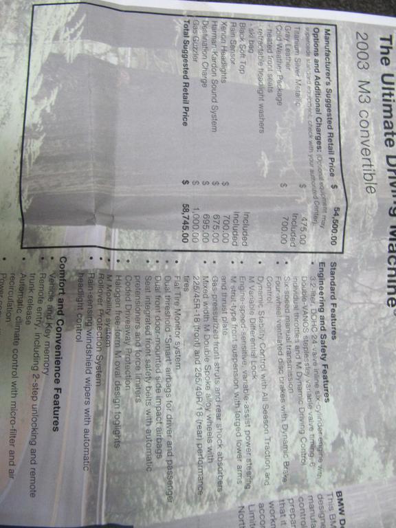 used 2003 BMW M3 car, priced at $39,900