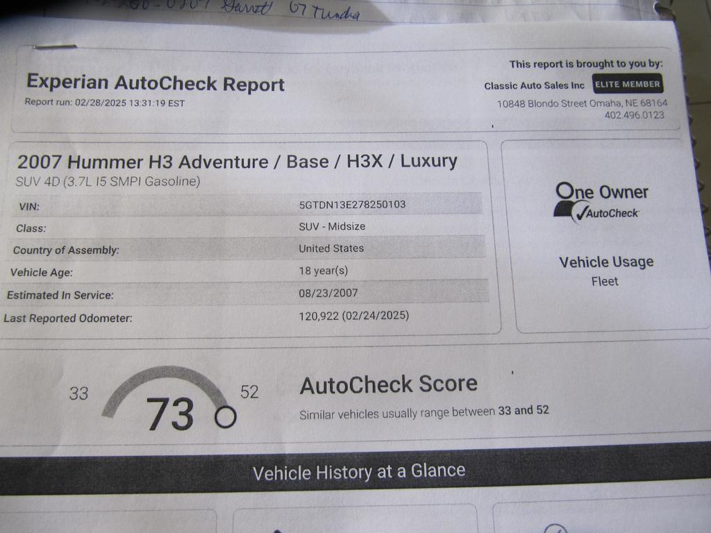 used 2007 Hummer H3 car, priced at $15,900