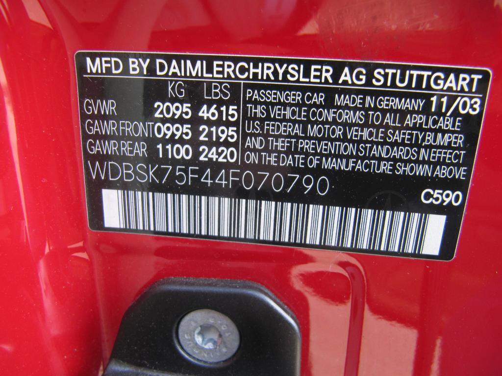 used 2004 Mercedes-Benz SL-Class car, priced at $25,900