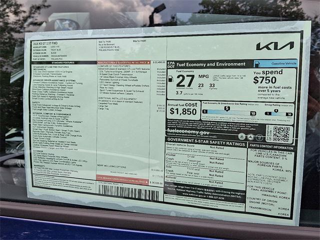 new 2026 Kia K5 car, priced at $35,025