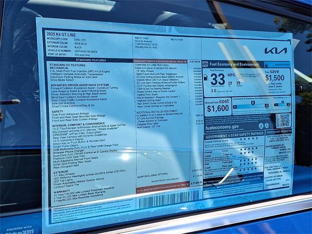 new 2025 Kia K4 car, priced at $27,605