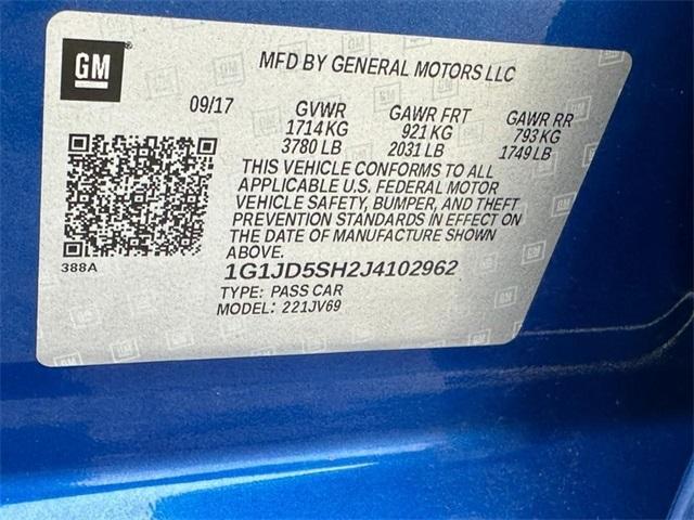 used 2018 Chevrolet Sonic car, priced at $9,500