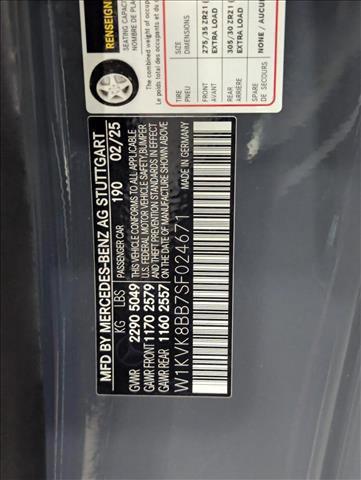 new 2025 Mercedes-Benz AMG SL 63 car, priced at $206,640