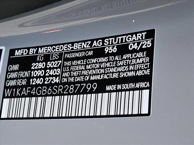 new 2025 Mercedes-Benz C-Class car, priced at $53,145