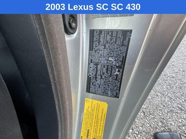 used 2003 Lexus SC 430 car, priced at $14,079