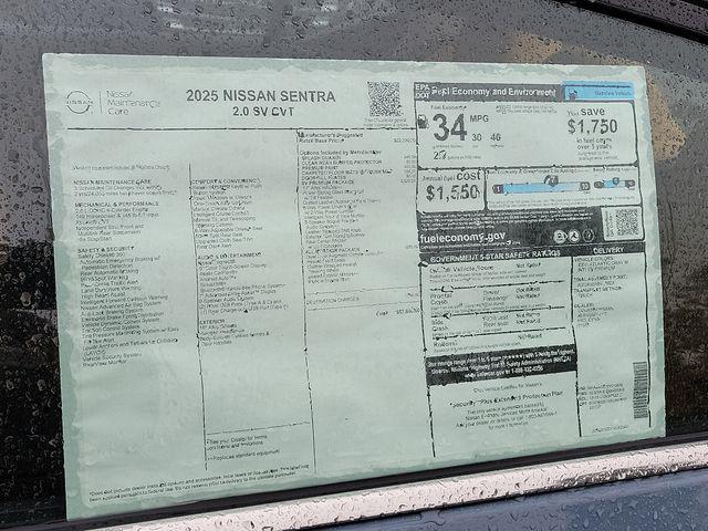 new 2025 Nissan Sentra car, priced at $25,951