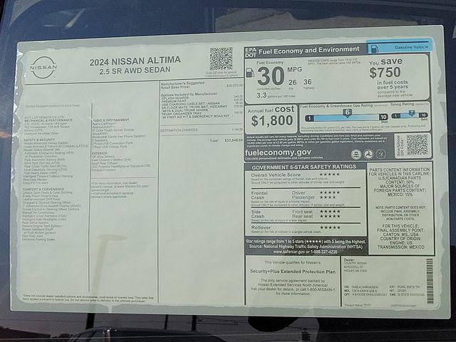 new 2024 Nissan Altima car, priced at $28,099