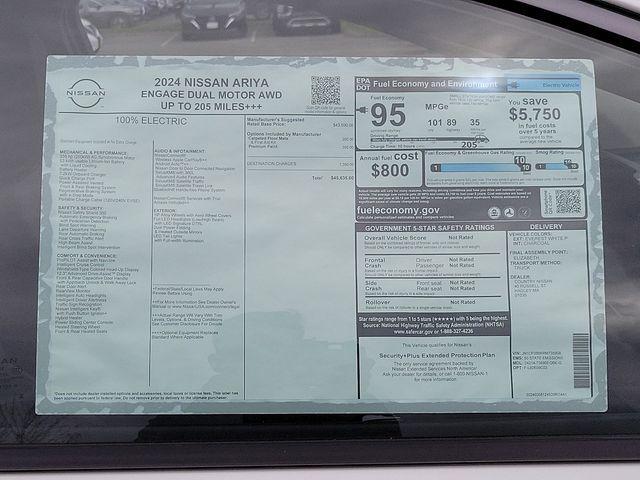 new 2024 Nissan ARIYA car, priced at $45,528