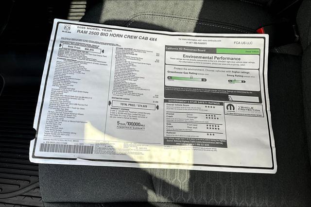 new 2025 Ram 2500 car, priced at $70,723