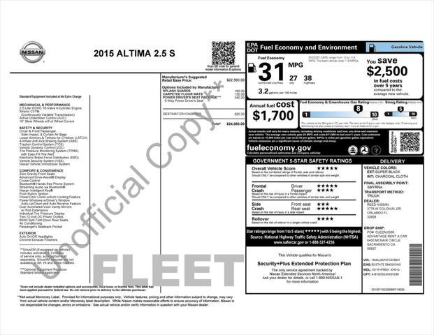 used 2015 Nissan Altima car, priced at $9,775