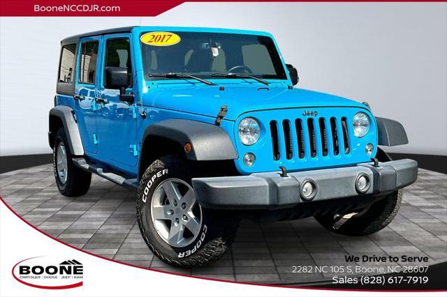 used 2017 Jeep Wrangler Unlimited car, priced at $22,536