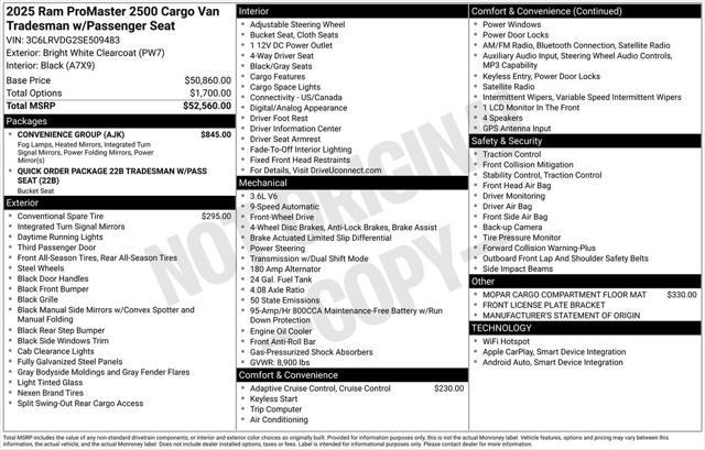 used 2025 Ram ProMaster 2500 car, priced at $40,961