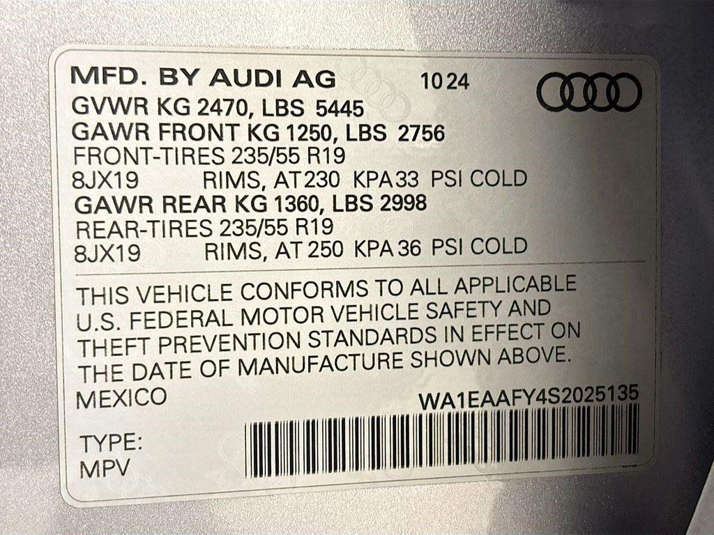 new 2025 Audi Q5 car, priced at $56,085
