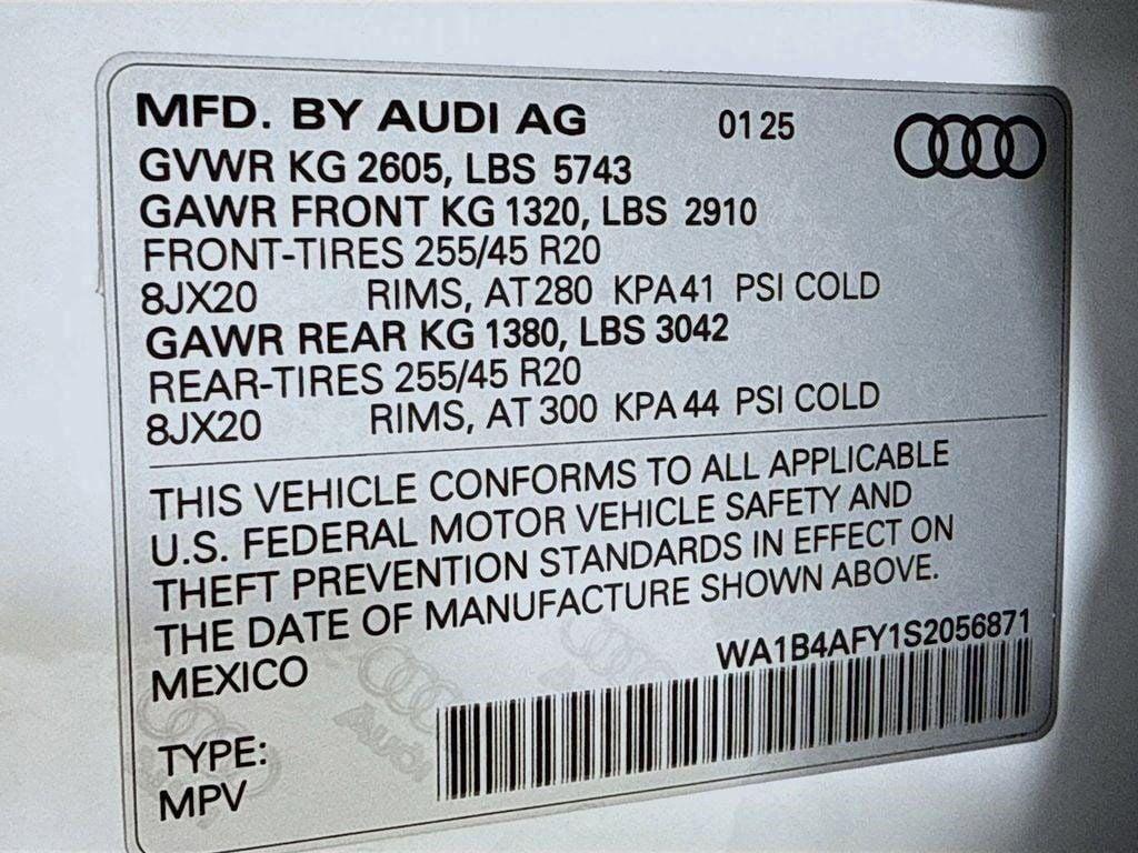 new 2025 Audi SQ5 car, priced at $63,680