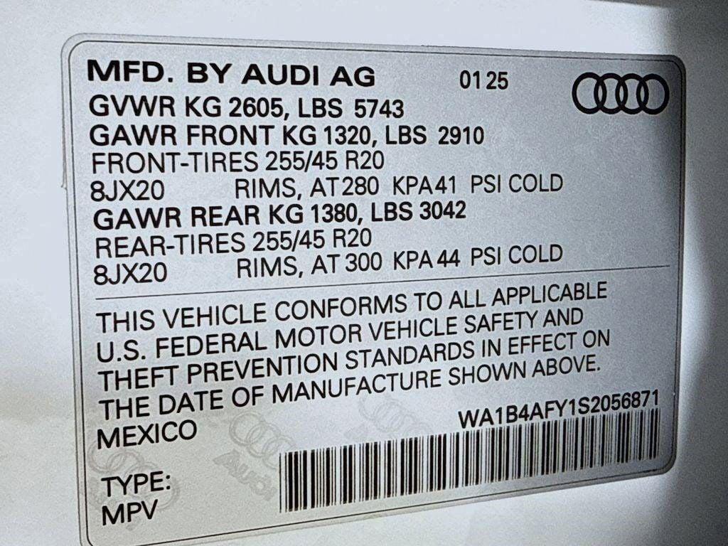 new 2025 Audi SQ5 car, priced at $63,680