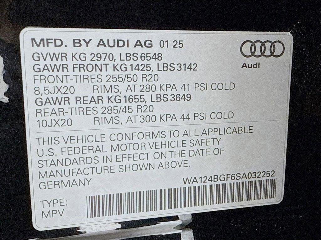 new 2025 Audi Q6 e-tron car, priced at $75,725