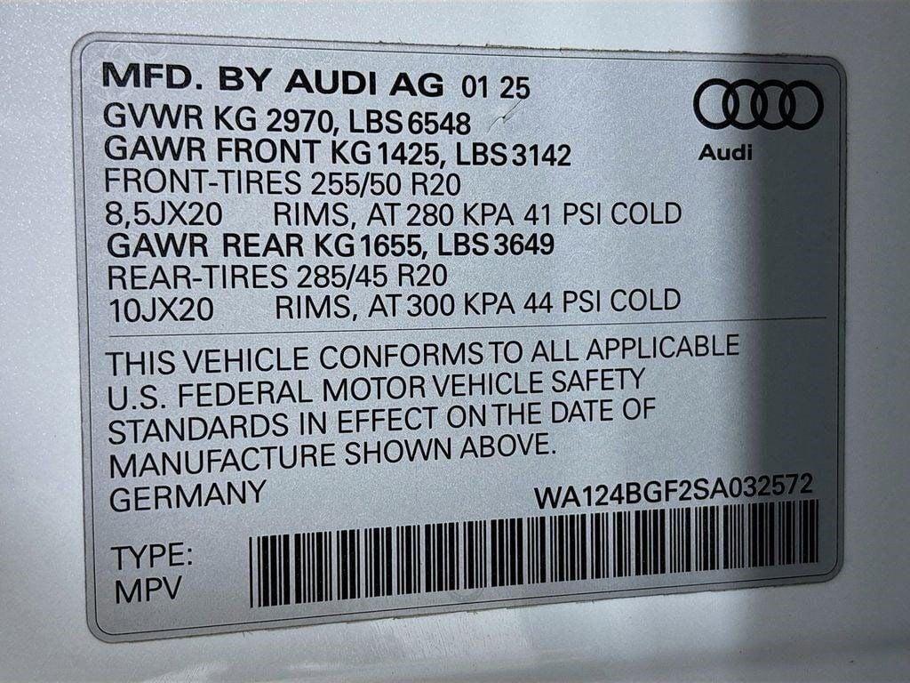 new 2025 Audi Q6 e-tron car, priced at $74,425