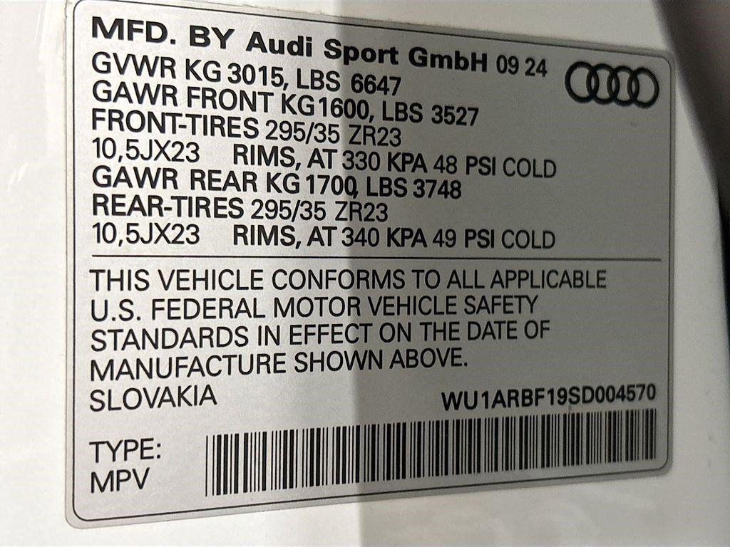 new 2025 Audi RS Q8 car, priced at $151,140