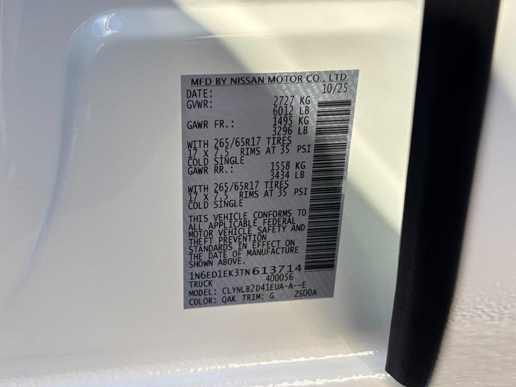 new 2026 Nissan Frontier car, priced at $38,915