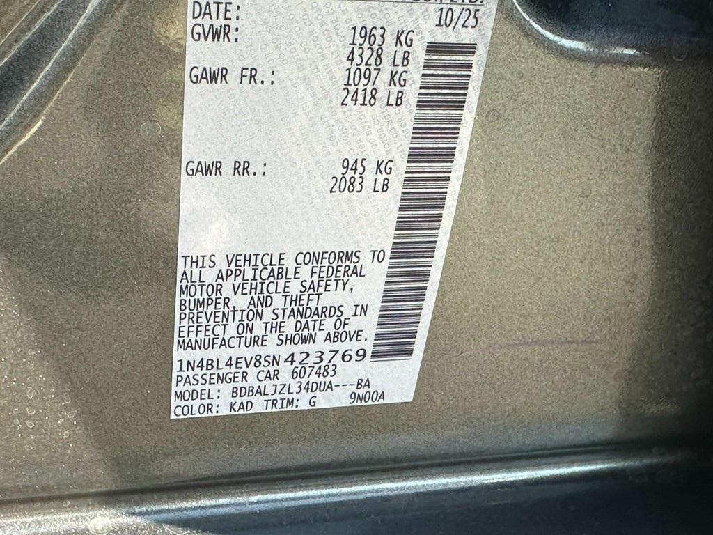 new 2025 Nissan Altima car, priced at $31,835