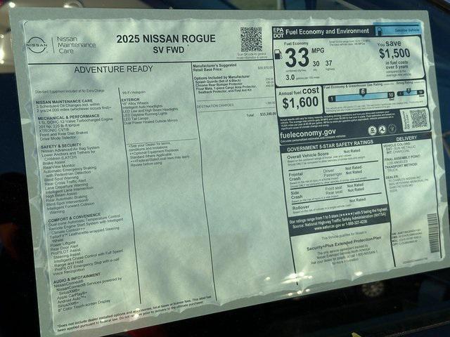 new 2025 Nissan Rogue car, priced at $29,490