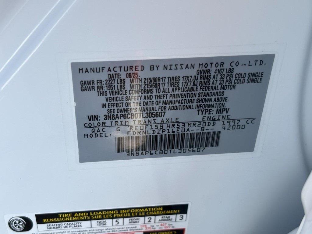 new 2026 Nissan Kicks car, priced at $26,025