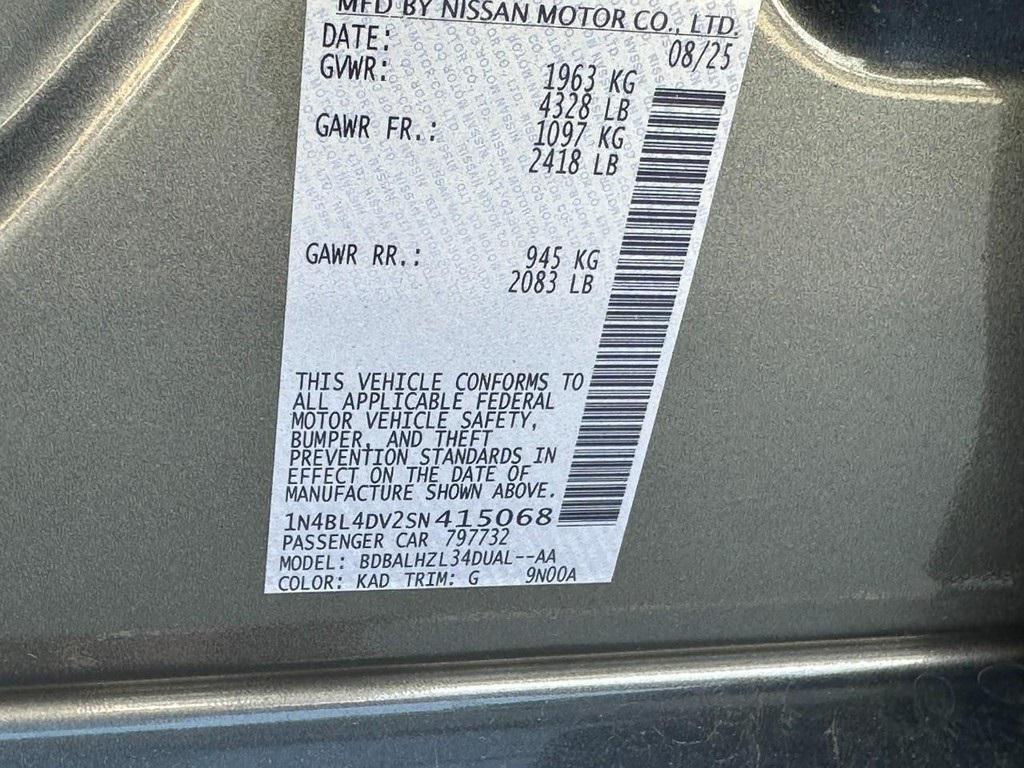 new 2025 Nissan Altima car, priced at $25,555