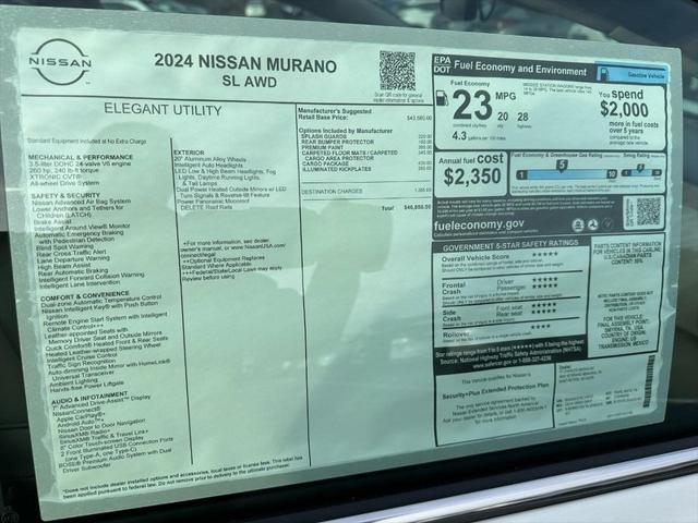 new 2024 Nissan Murano car, priced at $44,450