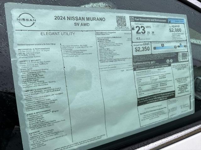 new 2024 Nissan Murano car, priced at $38,923