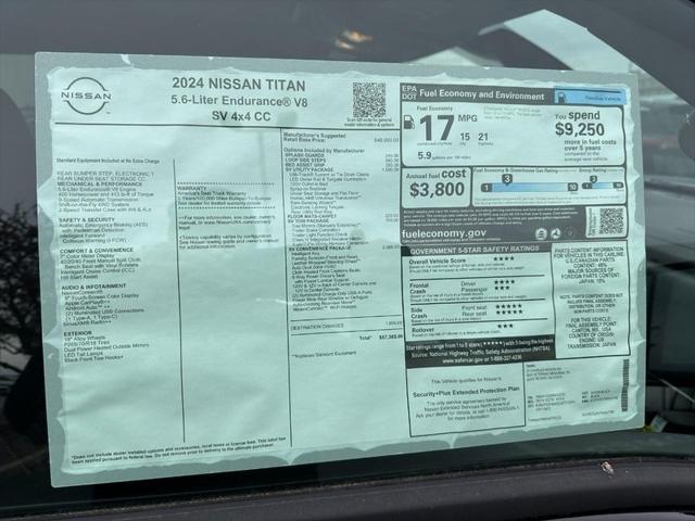 new 2024 Nissan Titan car, priced at $49,266