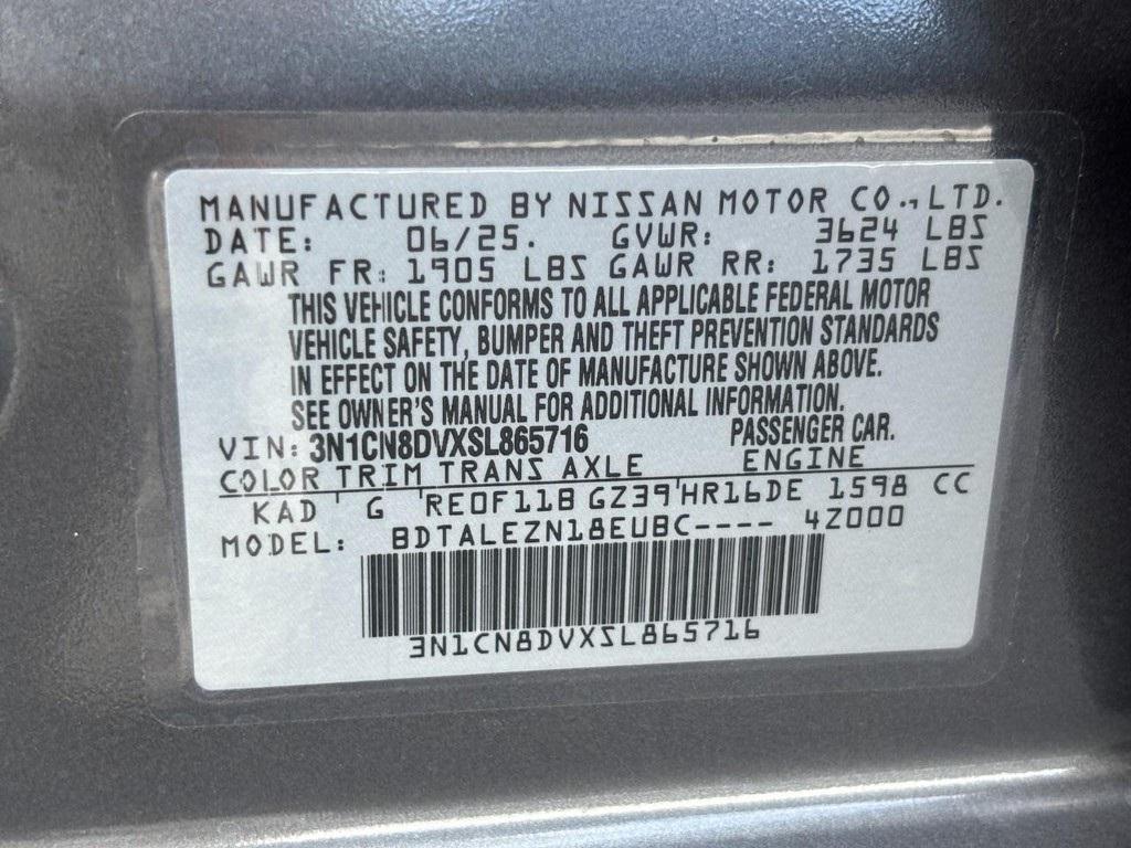 new 2025 Nissan Versa car, priced at $20,445