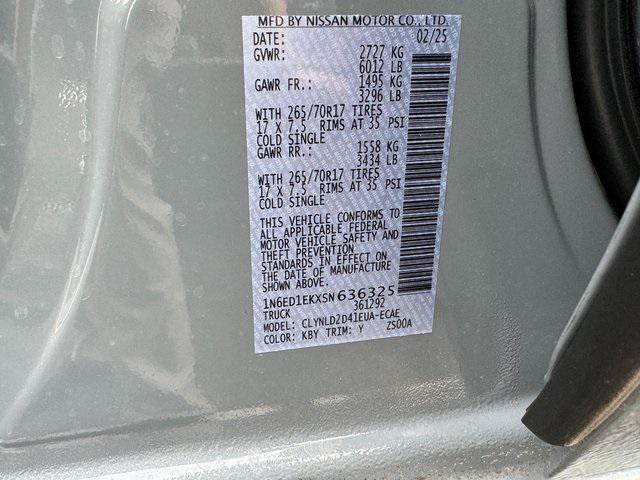 new 2025 Nissan Frontier car, priced at $48,165