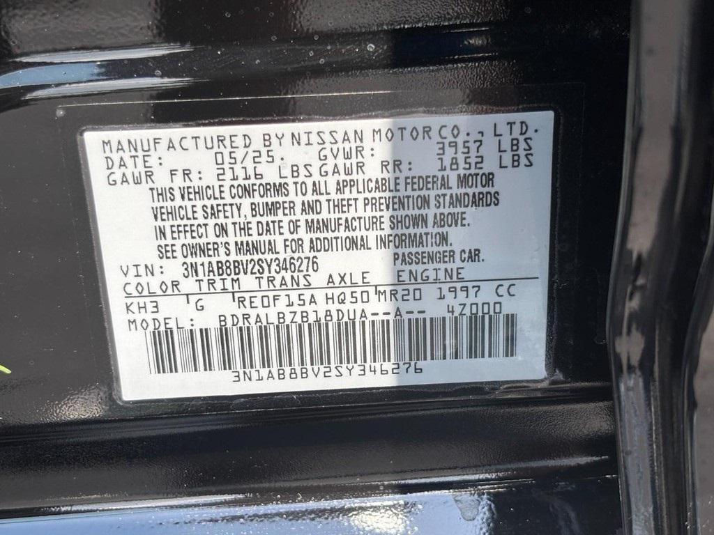 new 2025 Nissan Sentra car, priced at $20,985