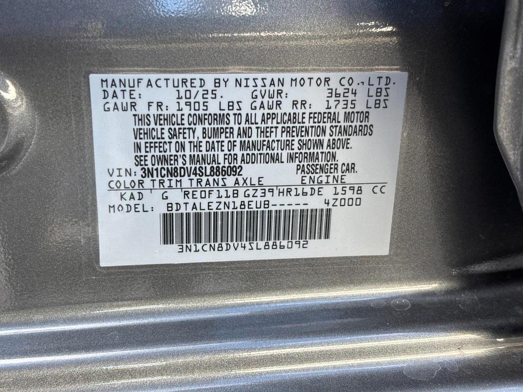 new 2025 Nissan Versa car, priced at $17,825