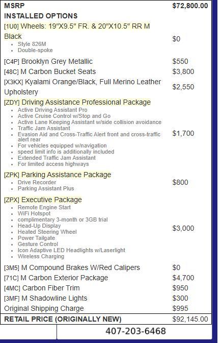 used 2021 BMW M3 car, priced at $74,900