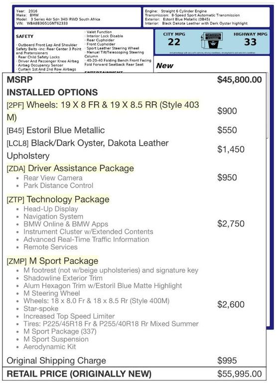 used 2016 BMW 340 car, priced at $15,900