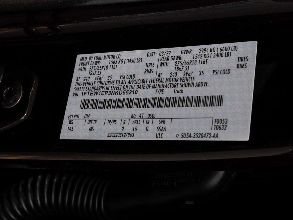 used 2022 Ford F-150 car, priced at $37,890