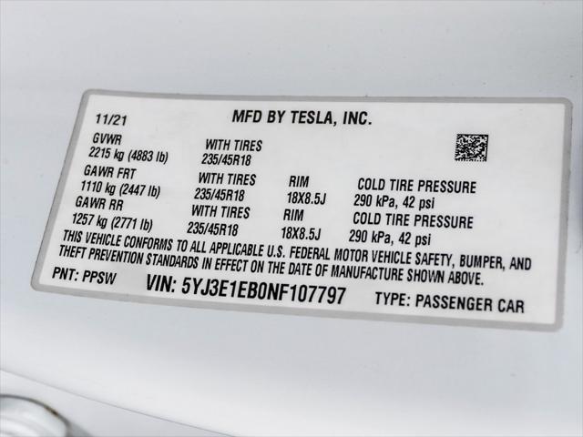 used 2022 Tesla Model 3 car, priced at $28,990