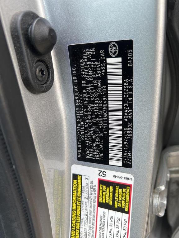 used 2021 Toyota Camry car, priced at $22,000