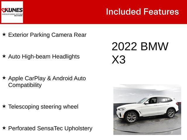 used 2022 BMW X3 car, priced at $30,000