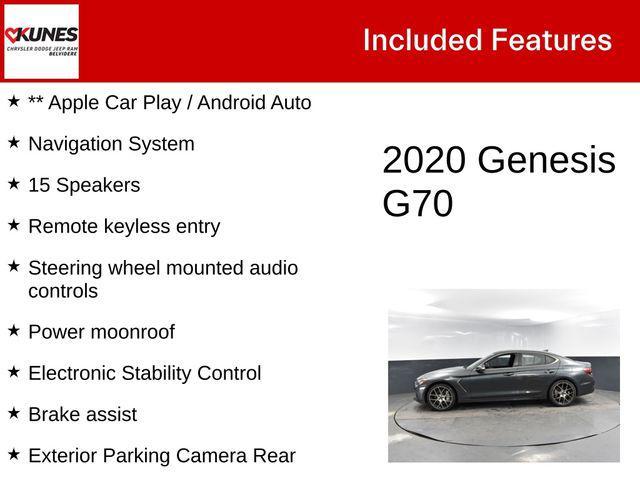 used 2020 Genesis G70 car, priced at $25,200