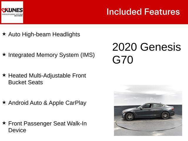 used 2020 Genesis G70 car, priced at $25,200