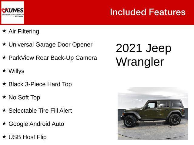 used 2021 Jeep Wrangler car, priced at $28,210