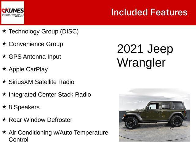 used 2021 Jeep Wrangler car, priced at $28,210