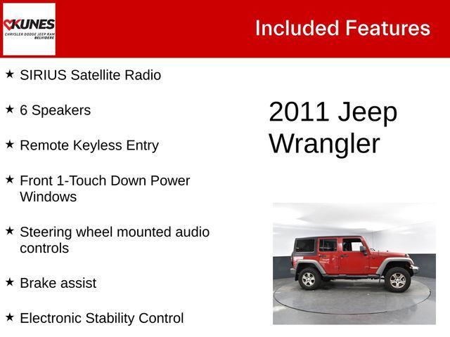 used 2011 Jeep Wrangler Unlimited car, priced at $13,082