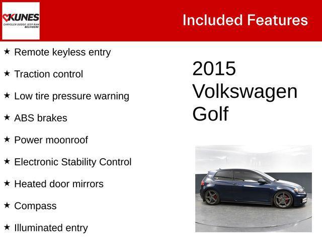 used 2015 Volkswagen Golf GTI car, priced at $12,500