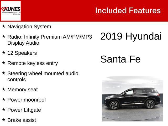 used 2019 Hyundai Santa Fe car, priced at $19,900