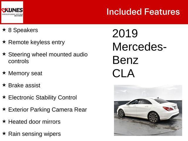 used 2019 Mercedes-Benz CLA 250 car, priced at $19,900